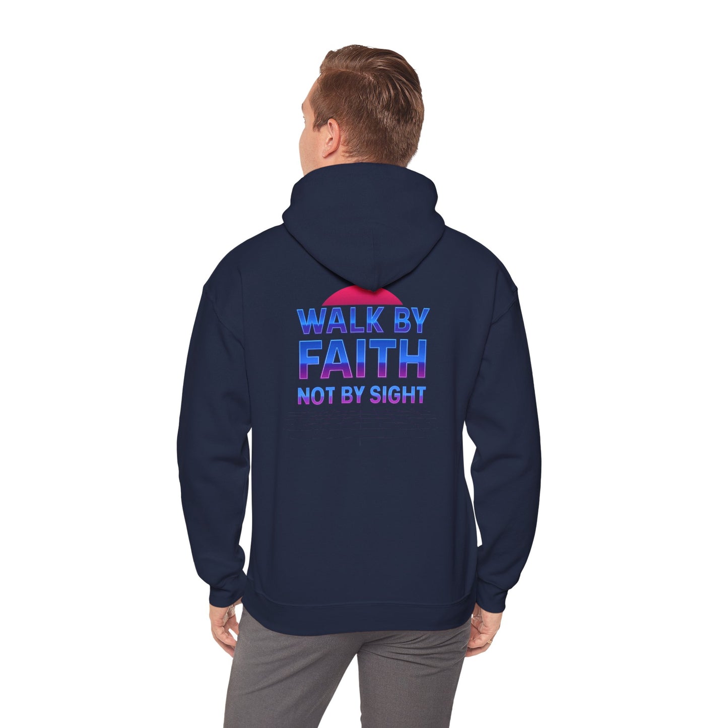 Faith-Inspired Unisex Hoodie - Walk by Faith Not by Sight, Cozy Sweatshirt for Achievers, Gift for Friends, Spiritual Wear, Fall Fashion