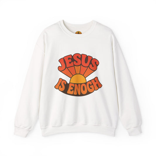 Faith-Based Crewneck Sweatshirt - Jesus is Enough, Cozy Religious Apparel, Inspirational Gift, Unisex Sweatshirt, Christian Fashion