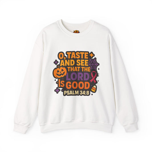 Cozy Fall Faith Sweatshirt - Halloween, Christian, Inspirational, Comfortable Crewneck for Autumn Gatherings