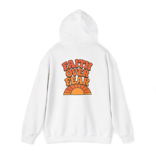 Faith Over Fear Hooded Sweatshirt | Cozy Unisex Hoodie for Comfort & Inspiration | Great for Gifting, Relaxation, Everyday Wear