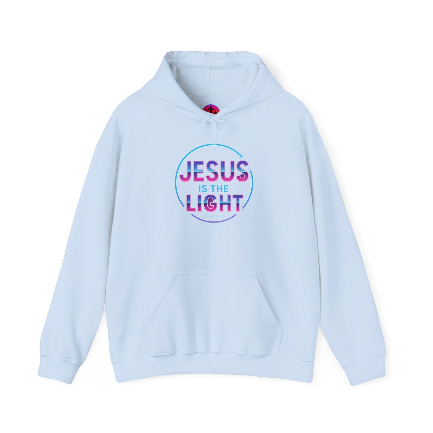 Unisex Hooded Sweatshirt - Inspirational "Jesus is the Light" Design, Faith Apparel, Cozy Church Wear, Gift for Believers, Religious Hoodie