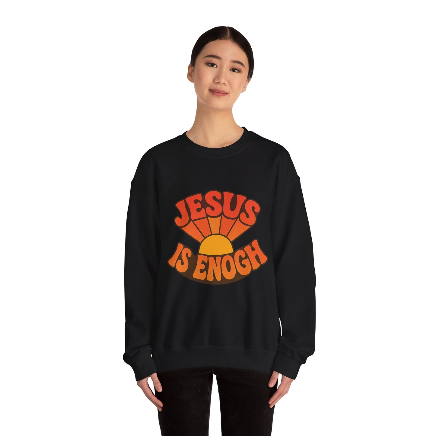 Faith-Based Crewneck Sweatshirt - Jesus is Enough, Cozy Religious Apparel, Inspirational Gift, Unisex Sweatshirt, Christian Fashion