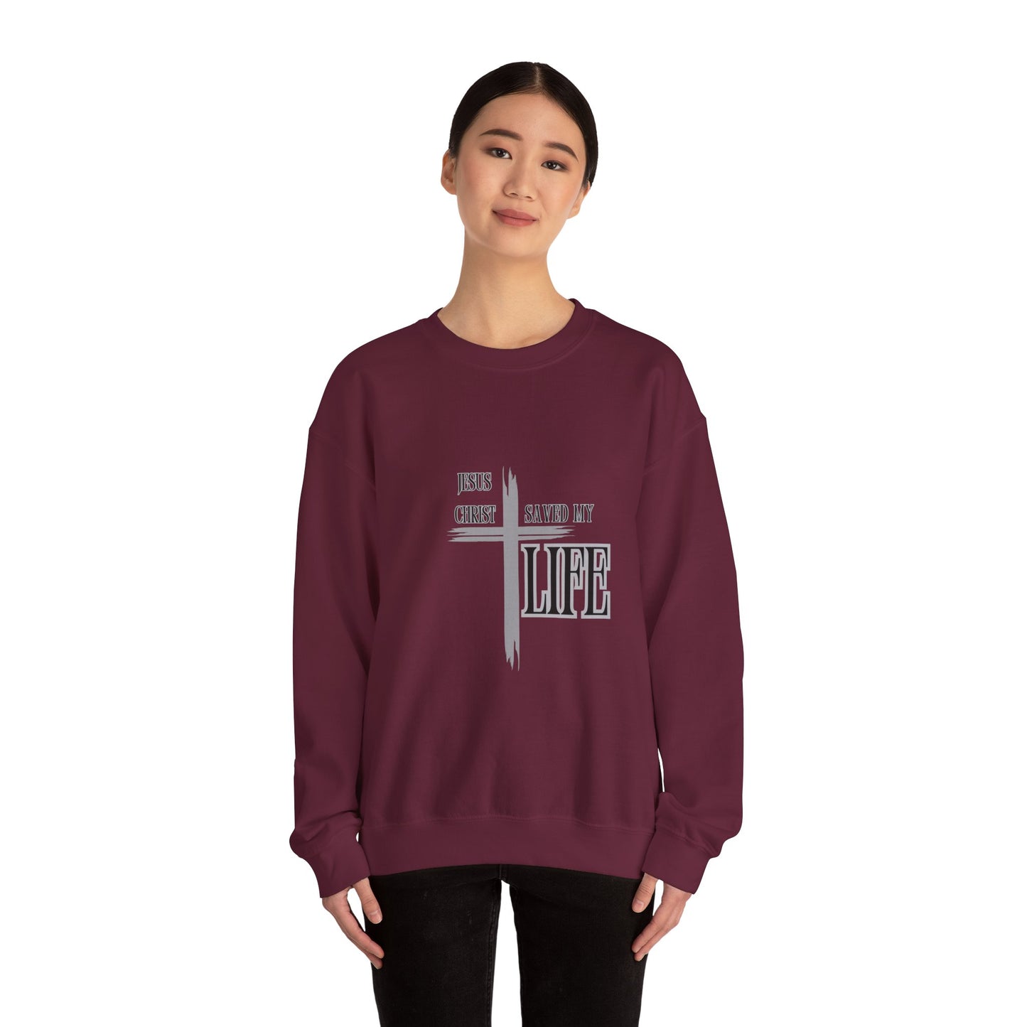 Christian Sweatshirt Jesus Saved Me Life