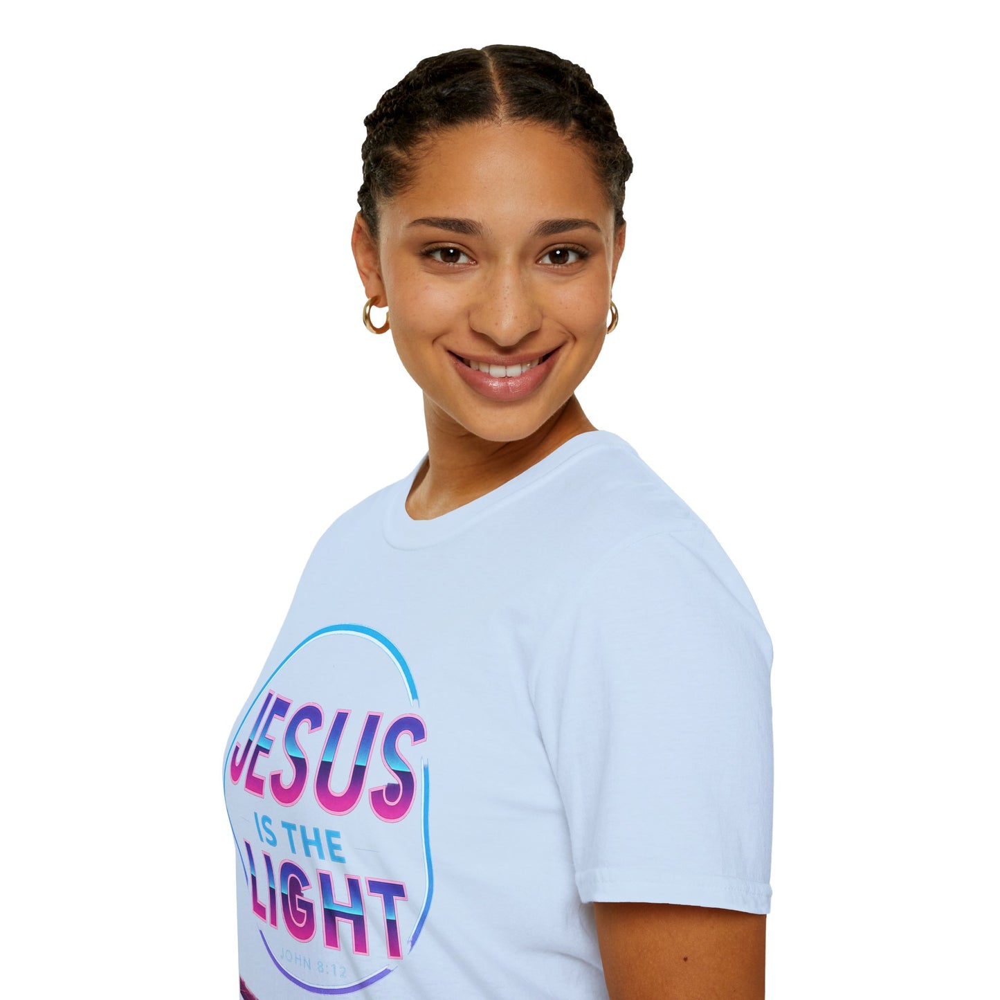 Jesus is the Light T-Shirt, Inspirational Shirt, Unisex Graphic Tee, Faith-Based Apparel, Christian Gift, Daily Wear