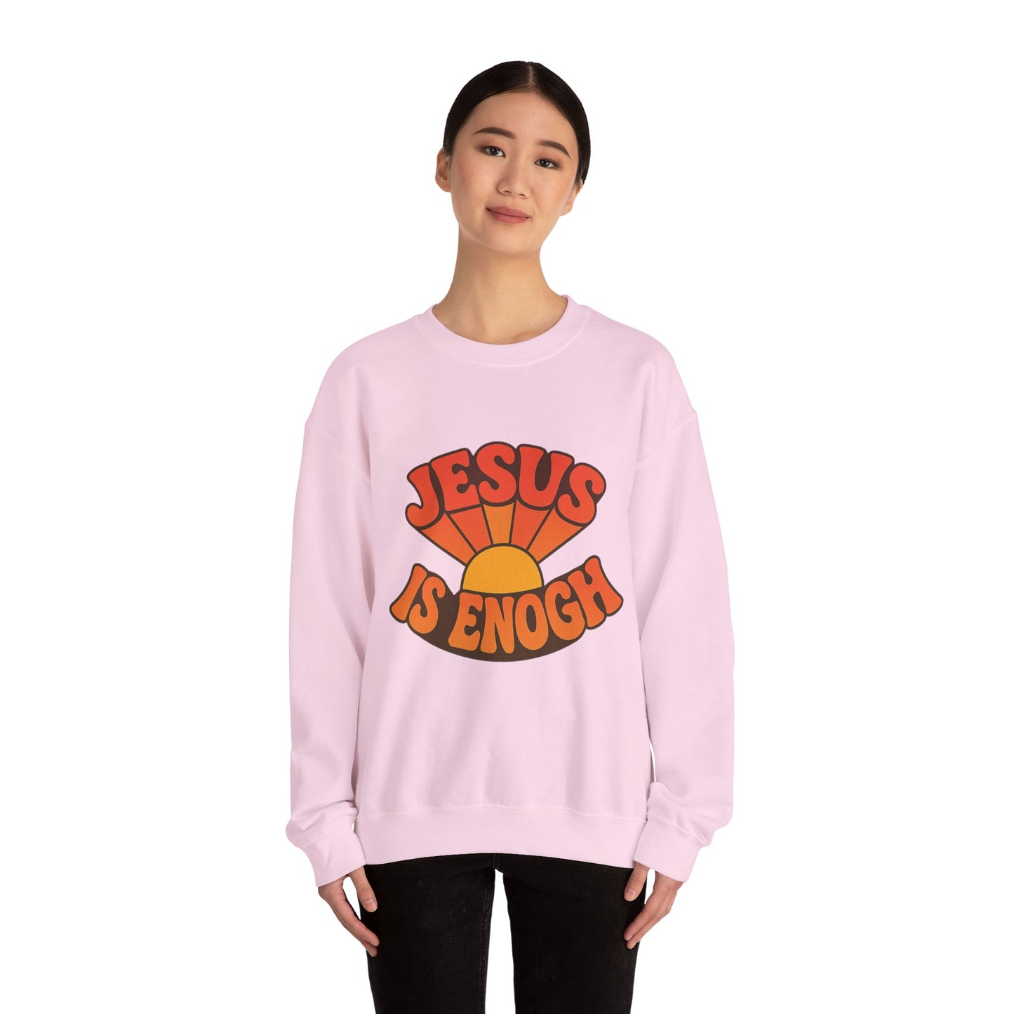 Faith-Based Crewneck Sweatshirt - Jesus is Enough, Cozy Religious Apparel, Inspirational Gift, Unisex Sweatshirt, Christian Fashion