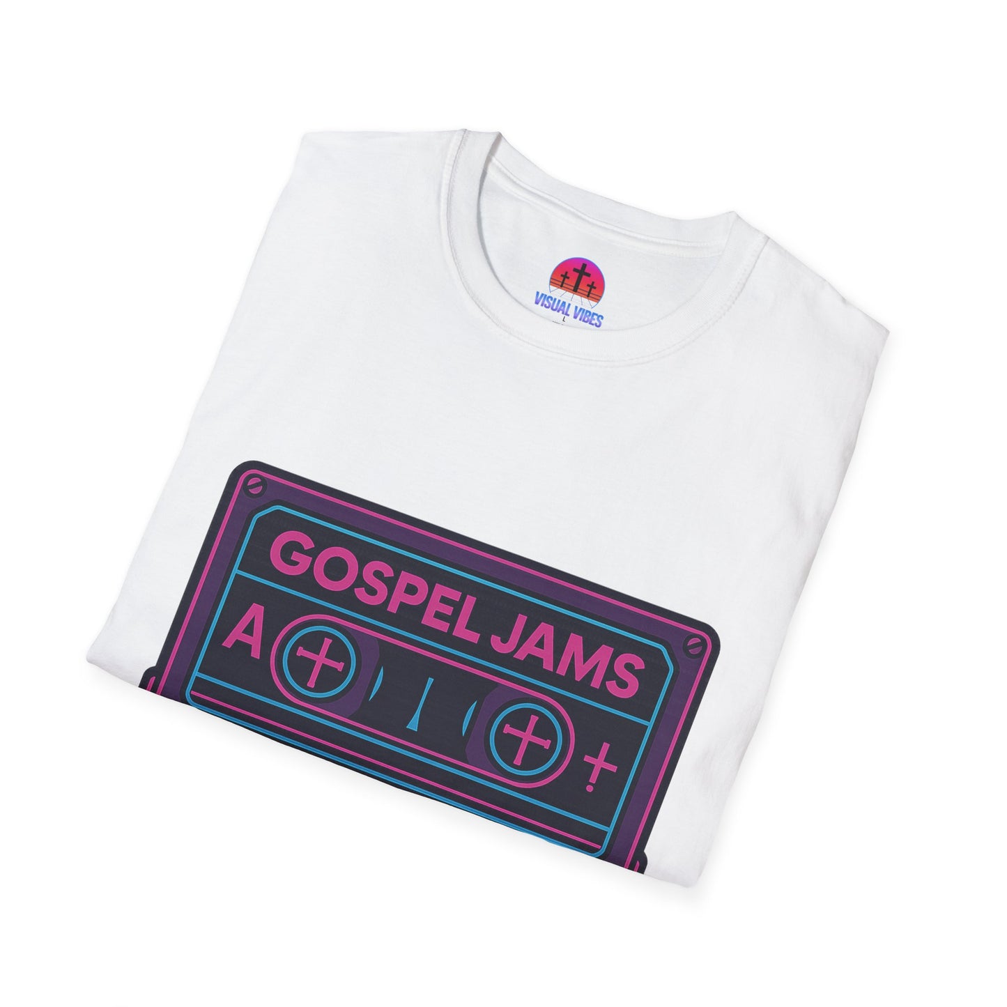 Retro Gospel Jams T-Shirt, 80s Style Tee, Music Lover Gift, Play Pray Repeat Shirt, Unisex Casual Wear