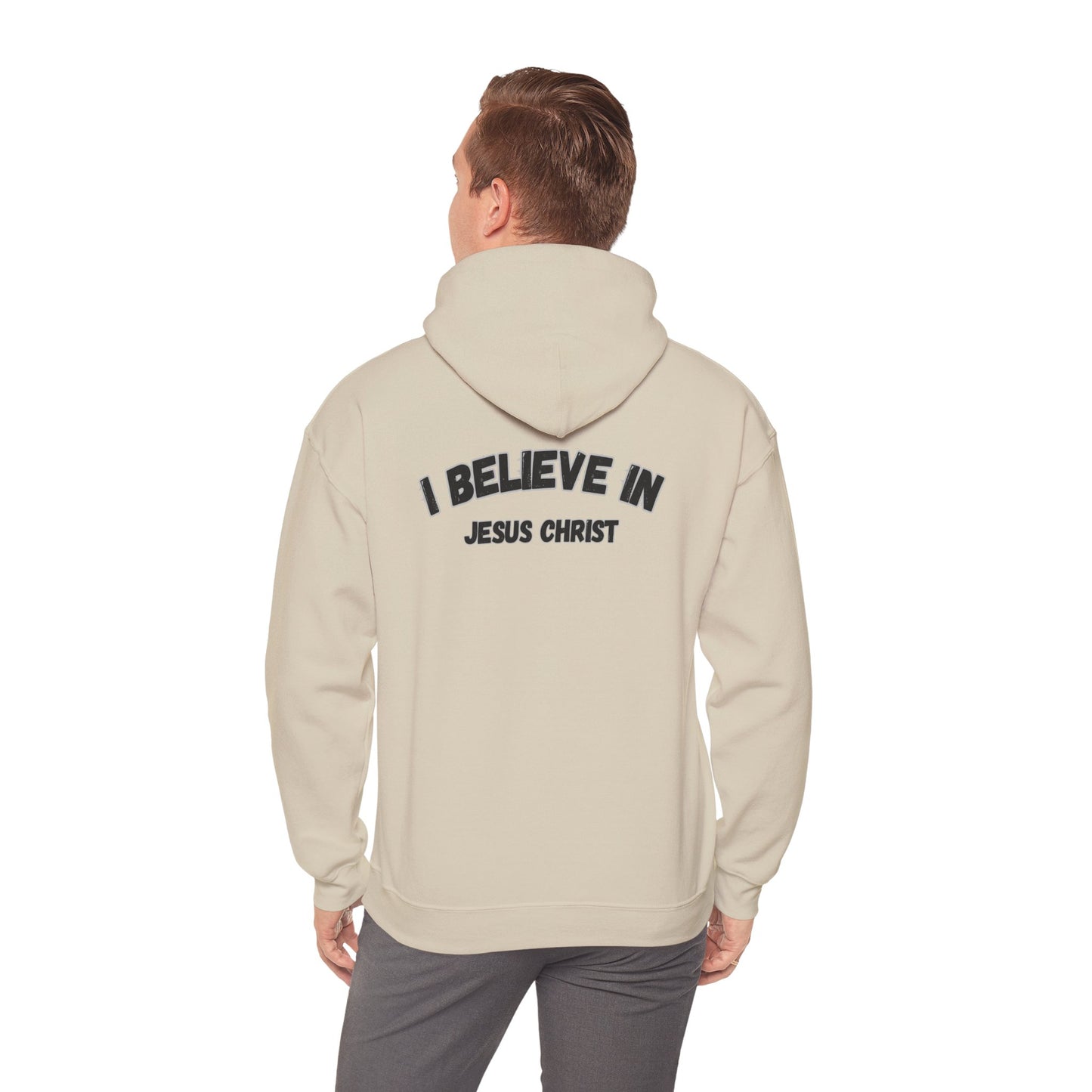 Faith-Inspired Unisex Hooded Sweatshirt, I Believe In Jesus Christ Hoodie, Christian Gift, Cozy Apparel, Religion Hoodie, Spiritual Fashion