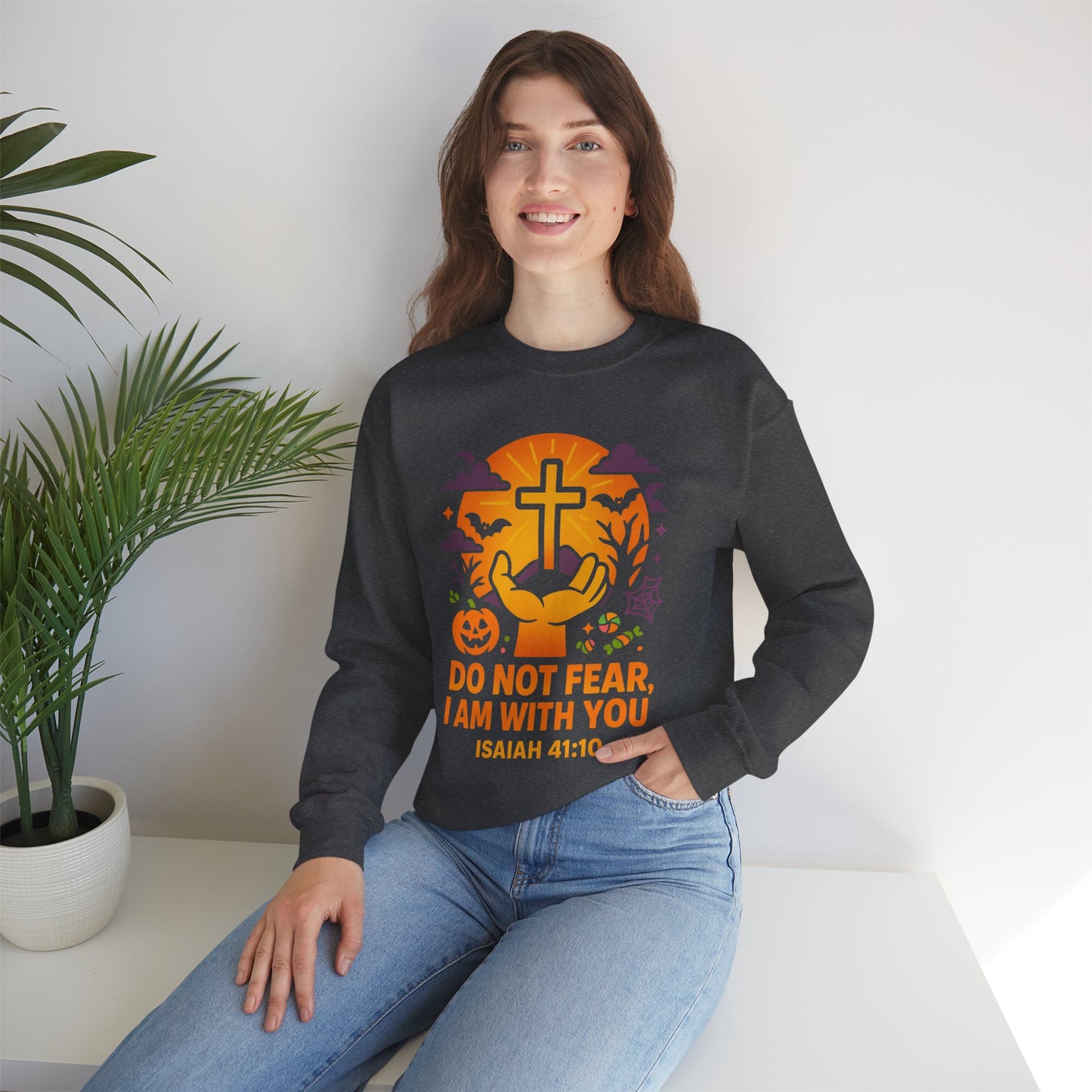 Faith-Inspired Crewneck Sweatshirt, Cozy Christian Apparel, Comfortable Gift for Believers, Fall Fashion, Religious Holiday Style