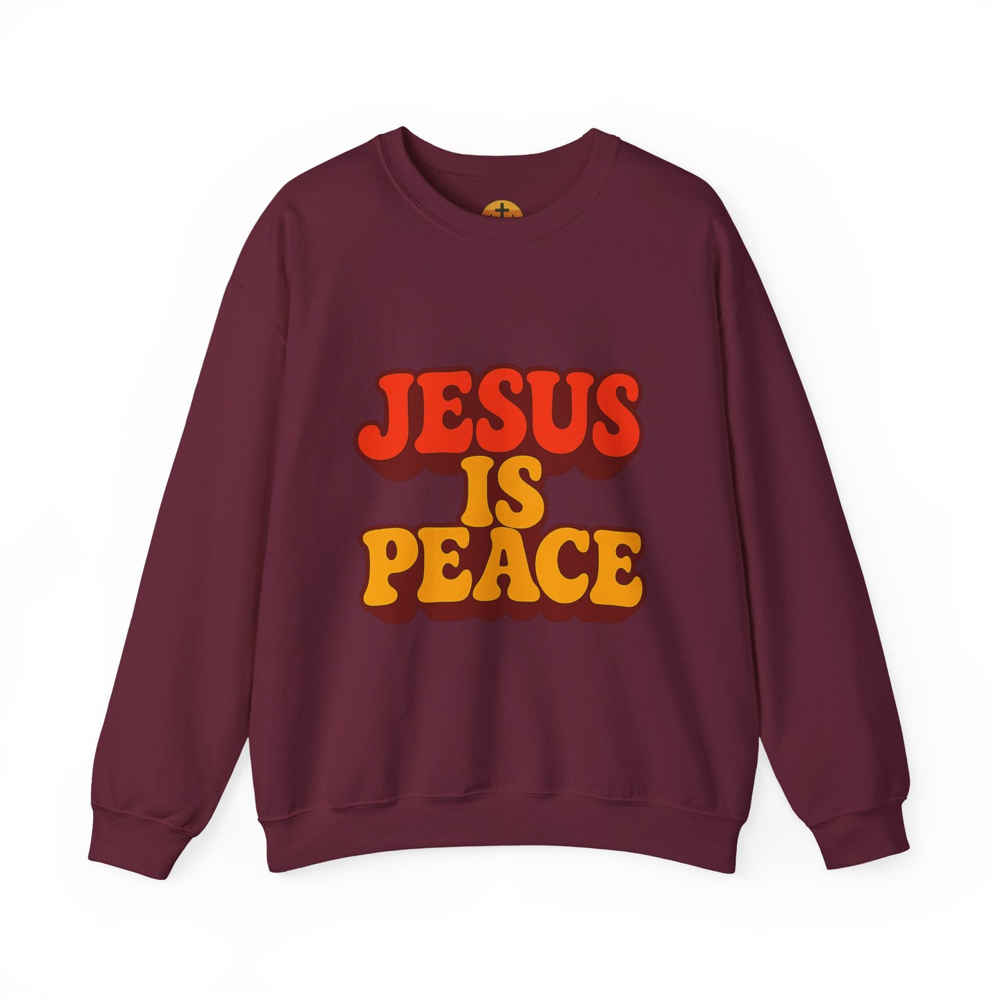 Jesus is Peace Crewneck Sweatshirt, Comfortable Unisex Pullover, Faith-Based Gift, Cozy Casual Wear, Perfect for Church or Family Gatherings