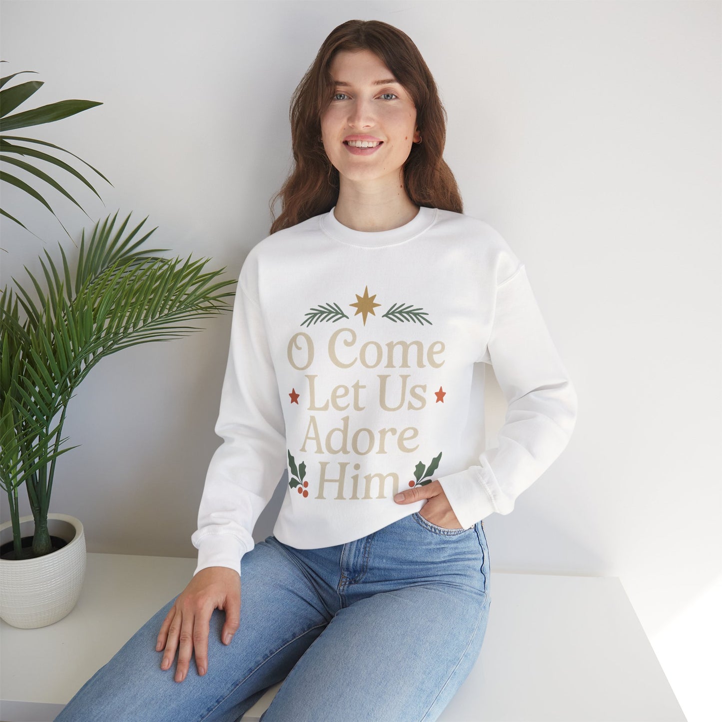 Christmas Collection- O Come Let Us Adore Him Sweater