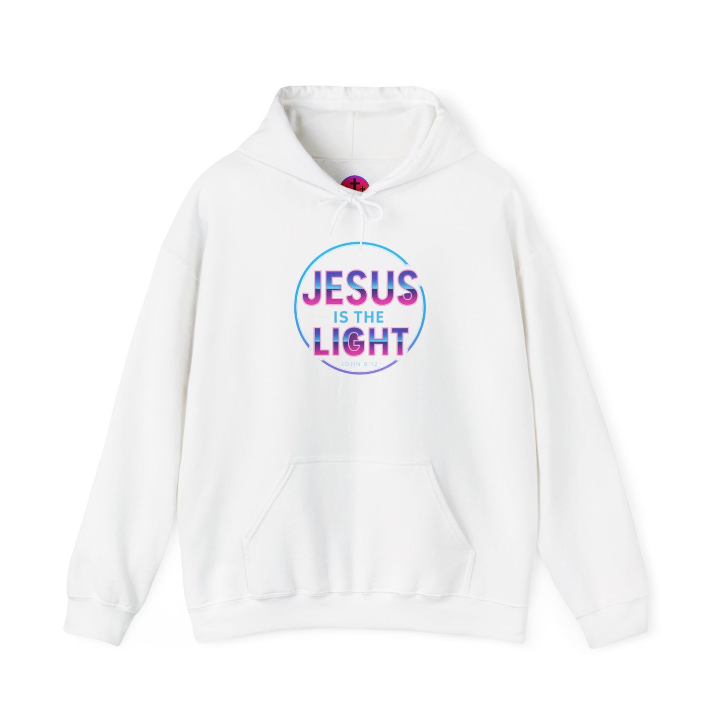 Unisex Hooded Sweatshirt - Inspirational "Jesus is the Light" Design, Faith Apparel, Cozy Church Wear, Gift for Believers, Religious Hoodie