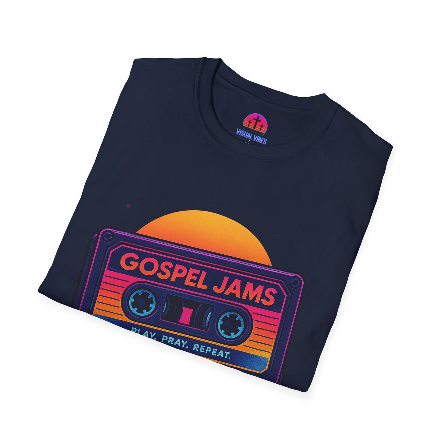 Retro Gospel Jams T-Shirt | Vintage Music Tee, Unisex Gift, 80s Nostalgia, Classic Style, Play Repeat Shirt