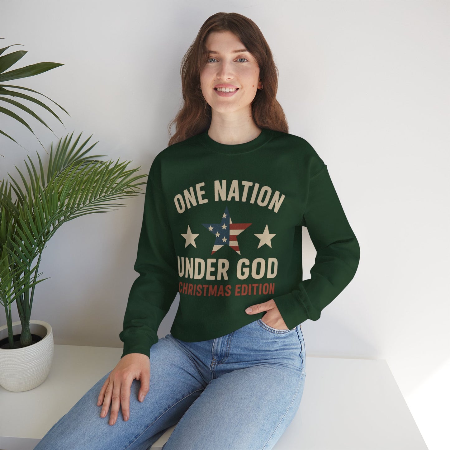 Christmas Collection- One Nation Under God Sweater