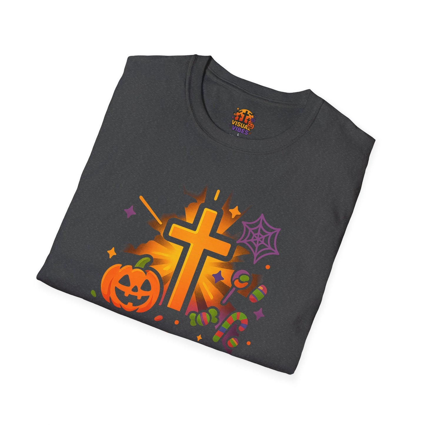 Halloween Themed Unisex T-Shirt, Spooky Fall Fashion, Cute Halloween Tee, Christian Faith Shirt, Gift for Halloween Lovers