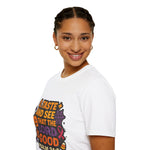 Halloween Faith T-Shirt, Unisex Bible Quote Tee, Religious Apparel, Spiritual Gift, Pumpkin Theme, Psalm 34:8