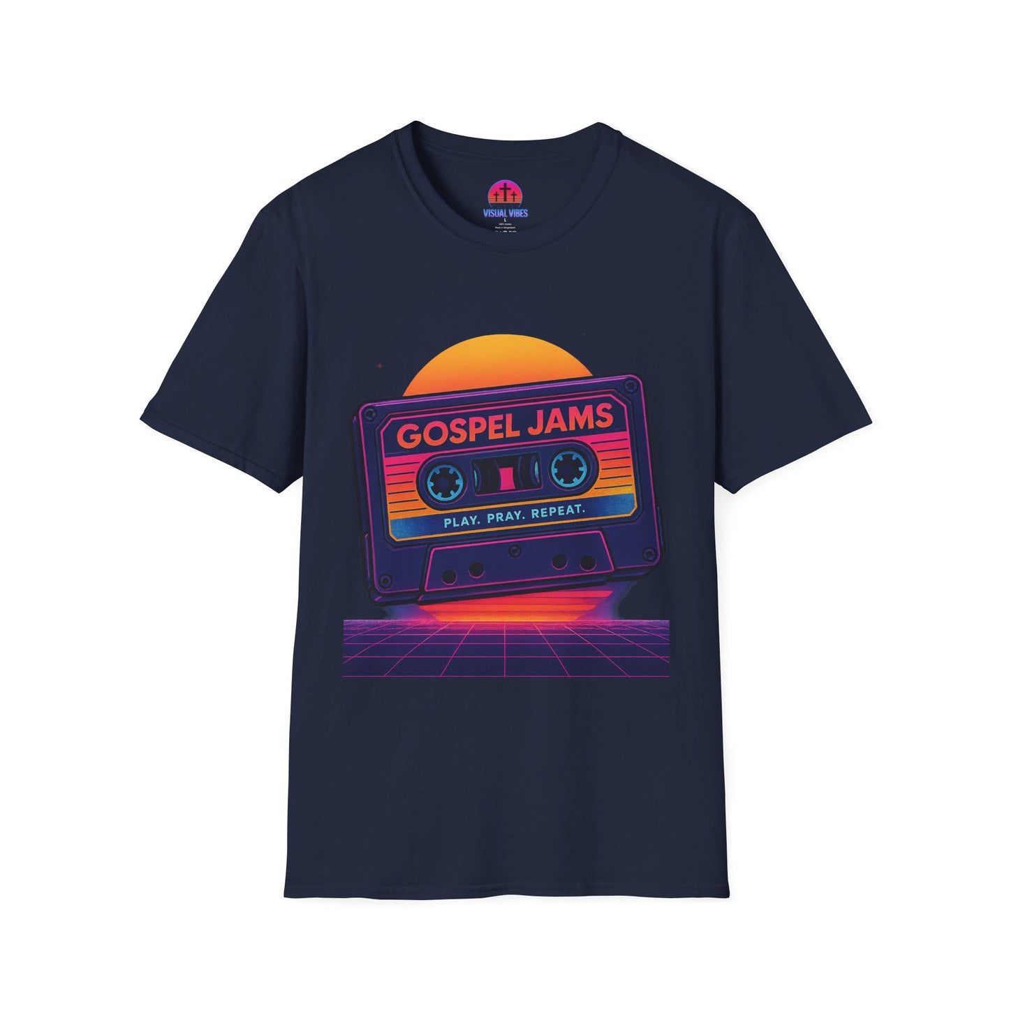 Retro Gospel Jams T-Shirt | Vintage Music Tee, Unisex Gift, 80s Nostalgia, Classic Style, Play Repeat Shirt