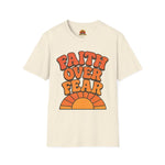 Faith Over Fear Unisex Softstyle T-Shirt, Inspirational Tee, Positive Quote Shirt, Casual Wear, Gift for Believers, Motivational Apparel