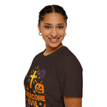 Inspirational Halloween T-Shirt, Motivational Graphic Tee, Fall Fashion, Unisex Halloween Shirt, Religious T-Shirt, Overcome Evil Apparel
