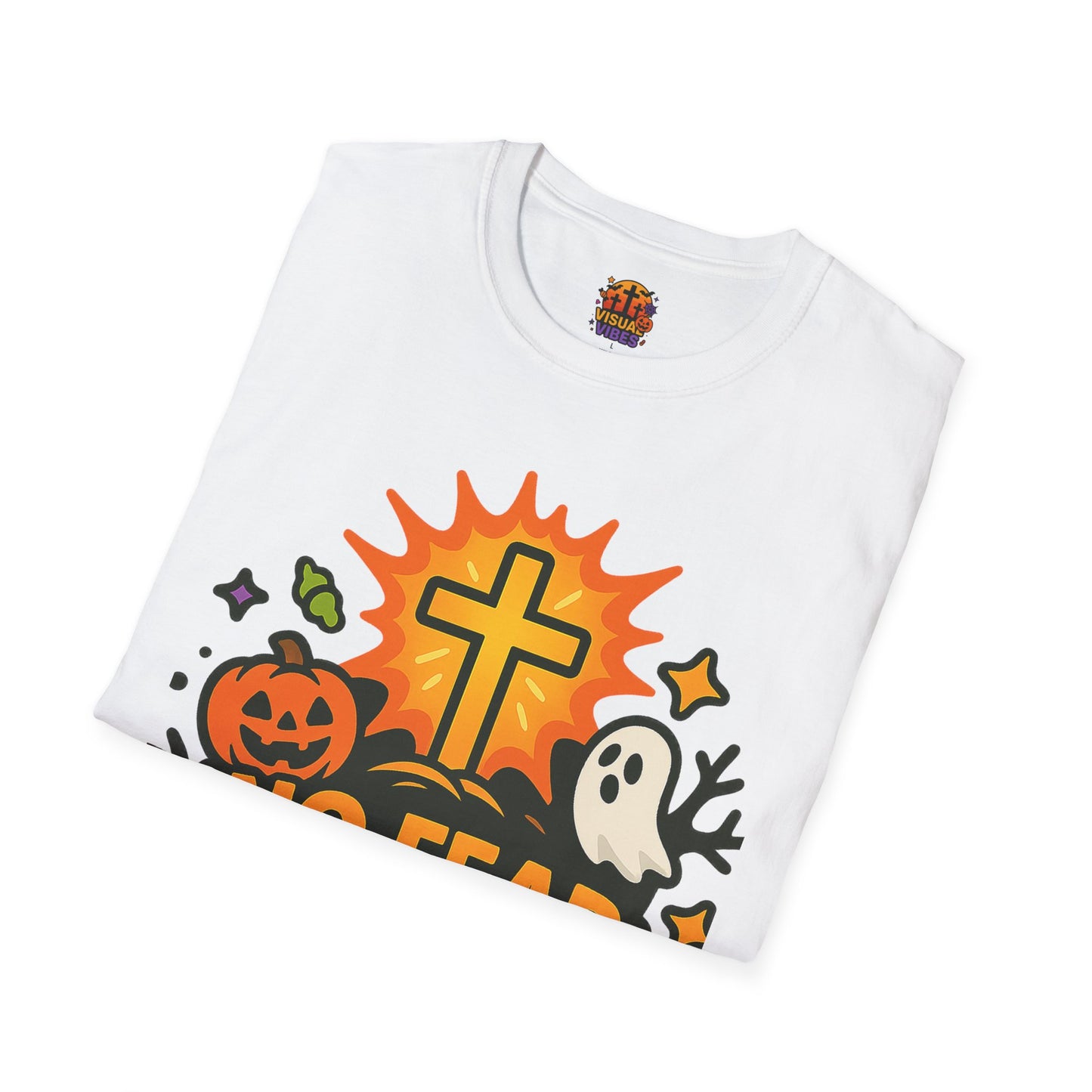 Halloween T-Shirt, Unisex Softstyle Tee, Overcome Evil With Good Shirt, Christian Halloween Gift, Fall Apparel