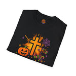 Halloween Themed Unisex T-Shirt, Spooky Fall Fashion, Cute Halloween Tee, Christian Faith Shirt, Gift for Halloween Lovers