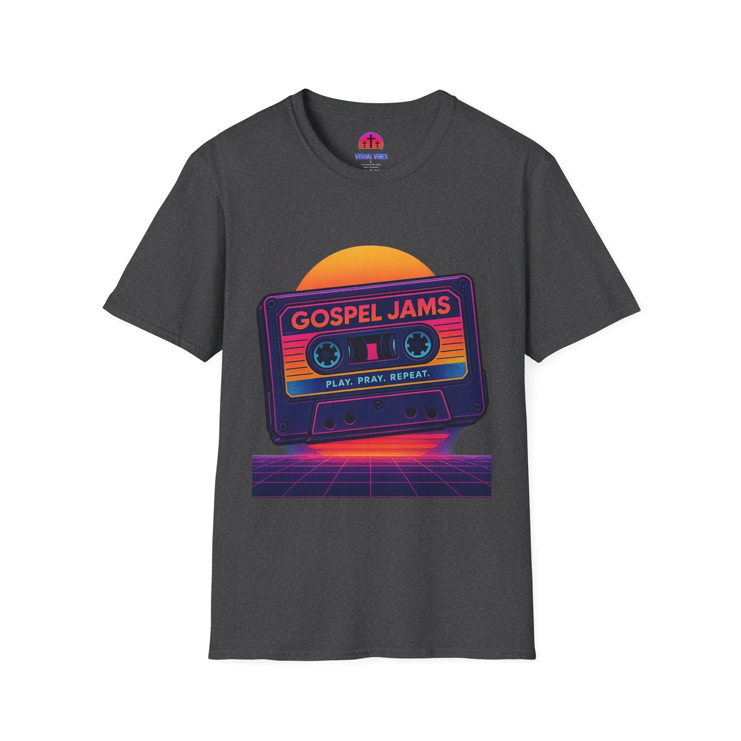 Retro Gospel Jams T-Shirt | Vintage Music Tee, Unisex Gift, 80s Nostalgia, Classic Style, Play Repeat Shirt