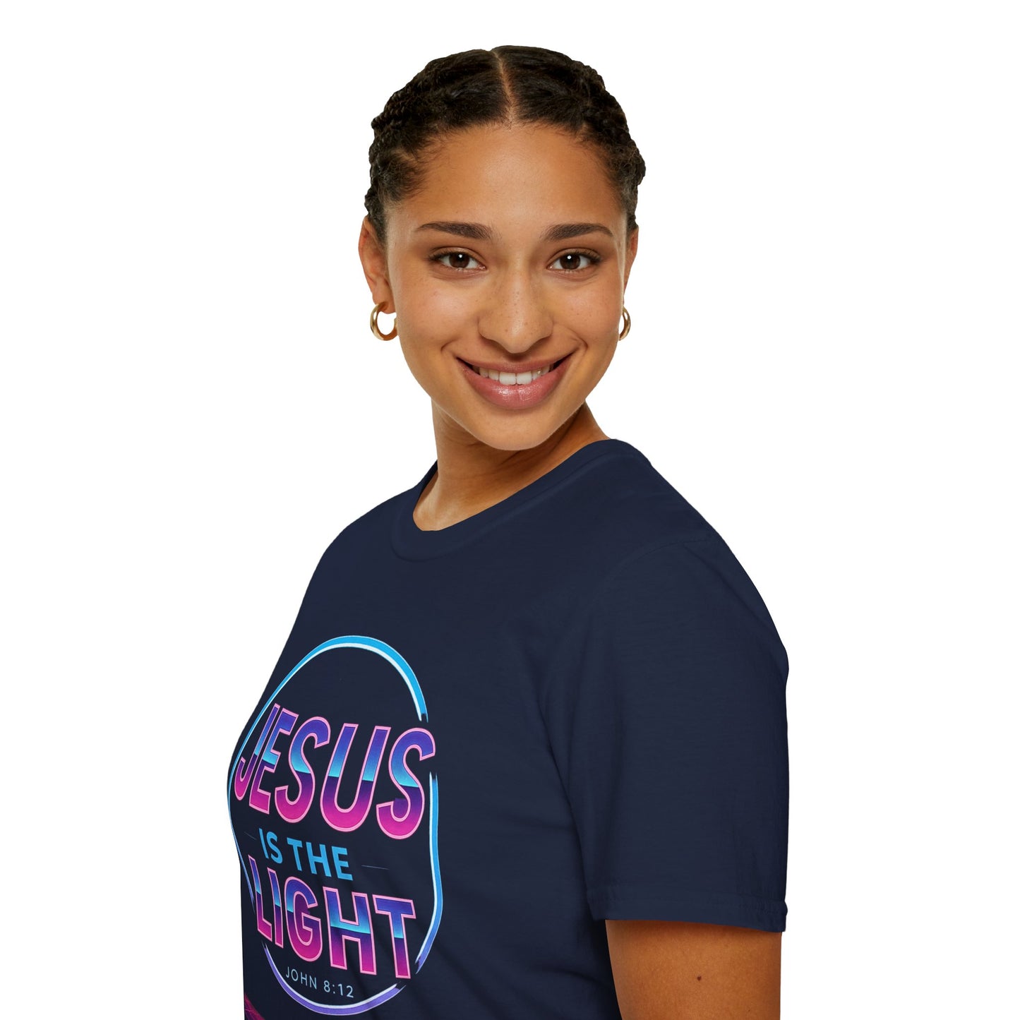Jesus is the Light T-Shirt, Inspirational Shirt, Unisex Graphic Tee, Faith-Based Apparel, Christian Gift, Daily Wear