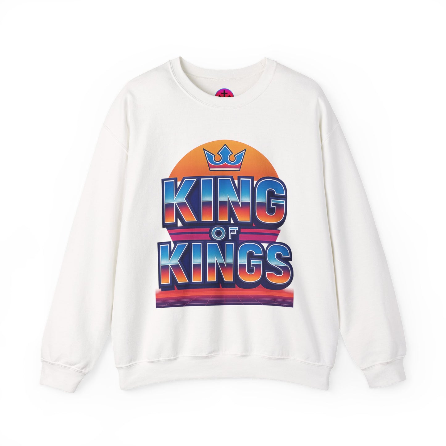 Retro King of Kings Sweatshirt, Cozy Crewneck, Unisex Apparel, Inspirational Gift, Perfect for Holidays, Trendy Streetwear