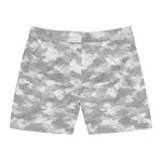 Grey Camo Jesus Christ Saved My Life Swim Trunks