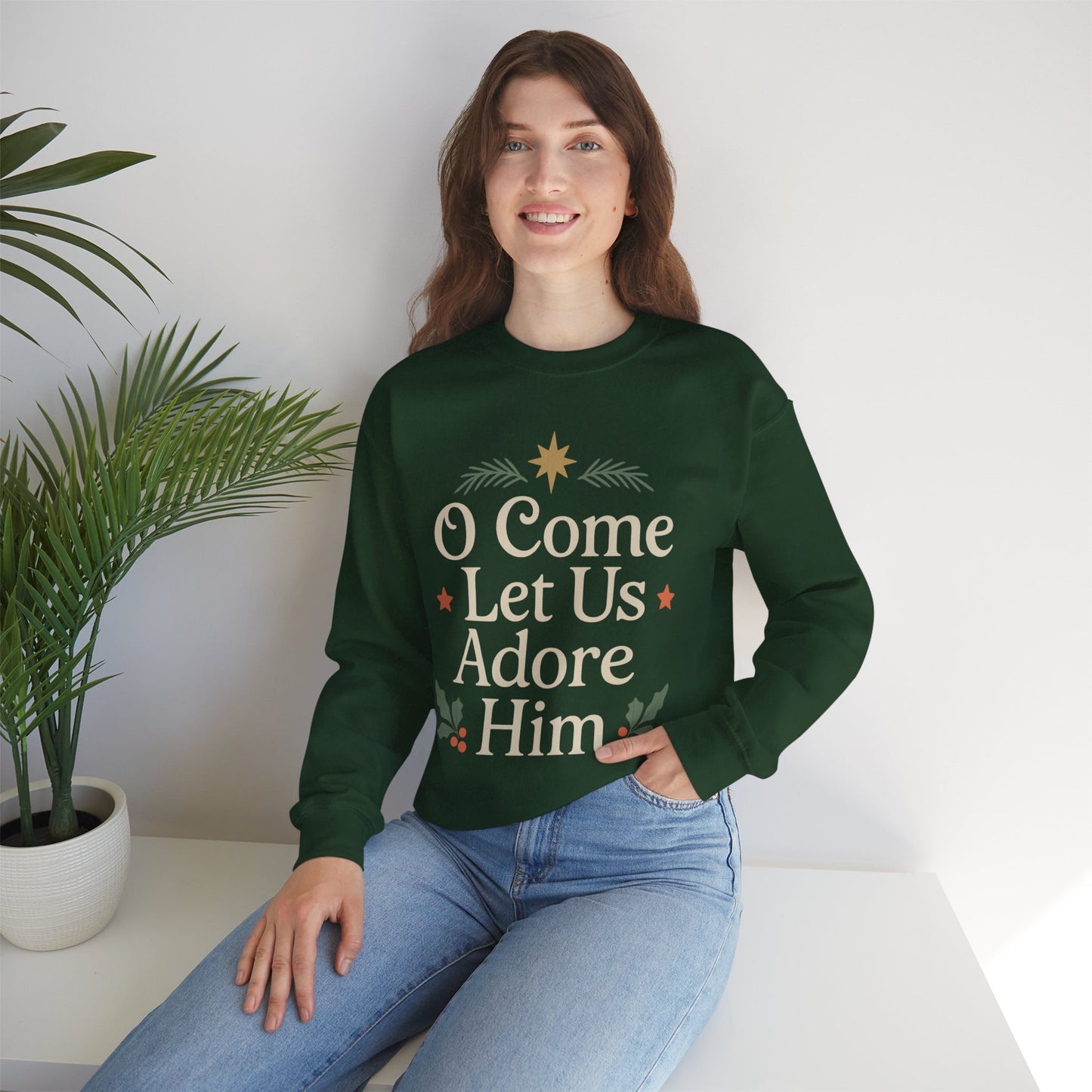 Christmas Collection- O Come Let Us Adore Him Sweater