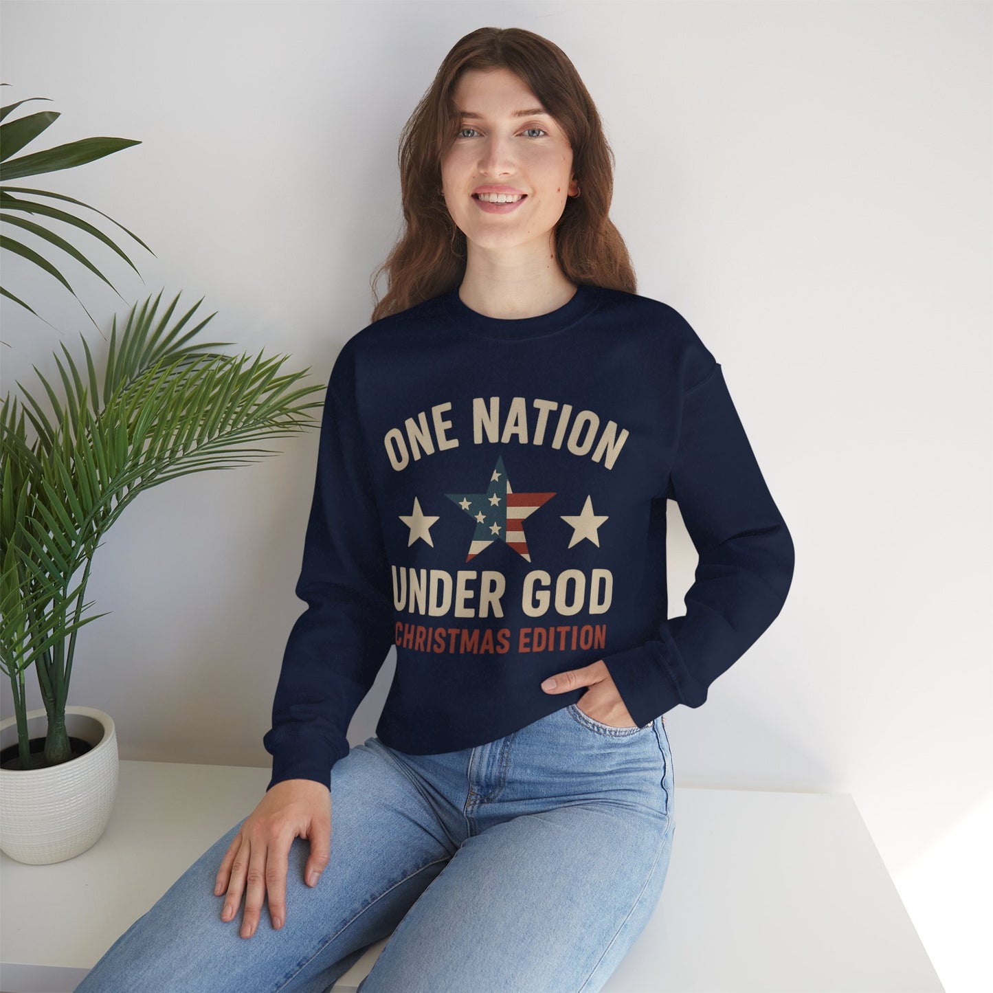 Christmas Collection- One Nation Under God Sweater