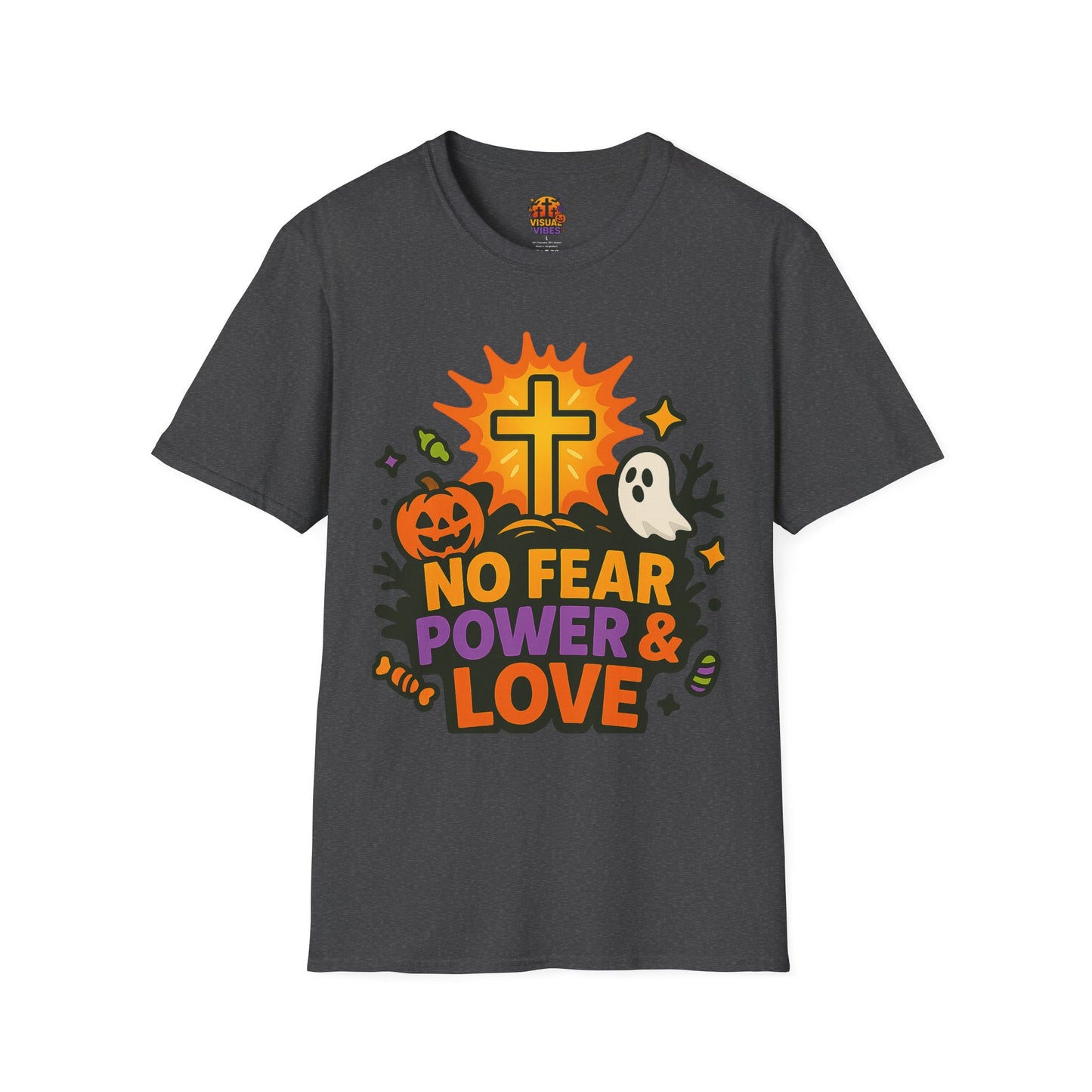 Halloween T-Shirt, Unisex Softstyle Tee, Overcome Evil With Good Shirt, Christian Halloween Gift, Fall Apparel