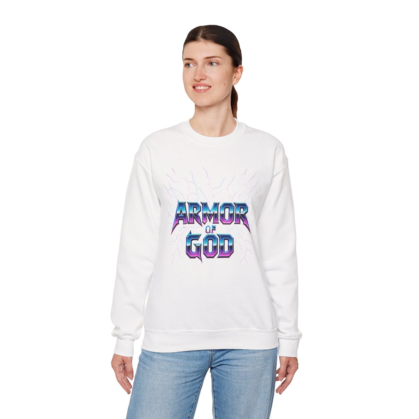 Armor of God Sweatshirt, Faith-Based Apparel, Unisex Crewneck, Christian Gift, Cozy Outfit, Inspirational Clothing