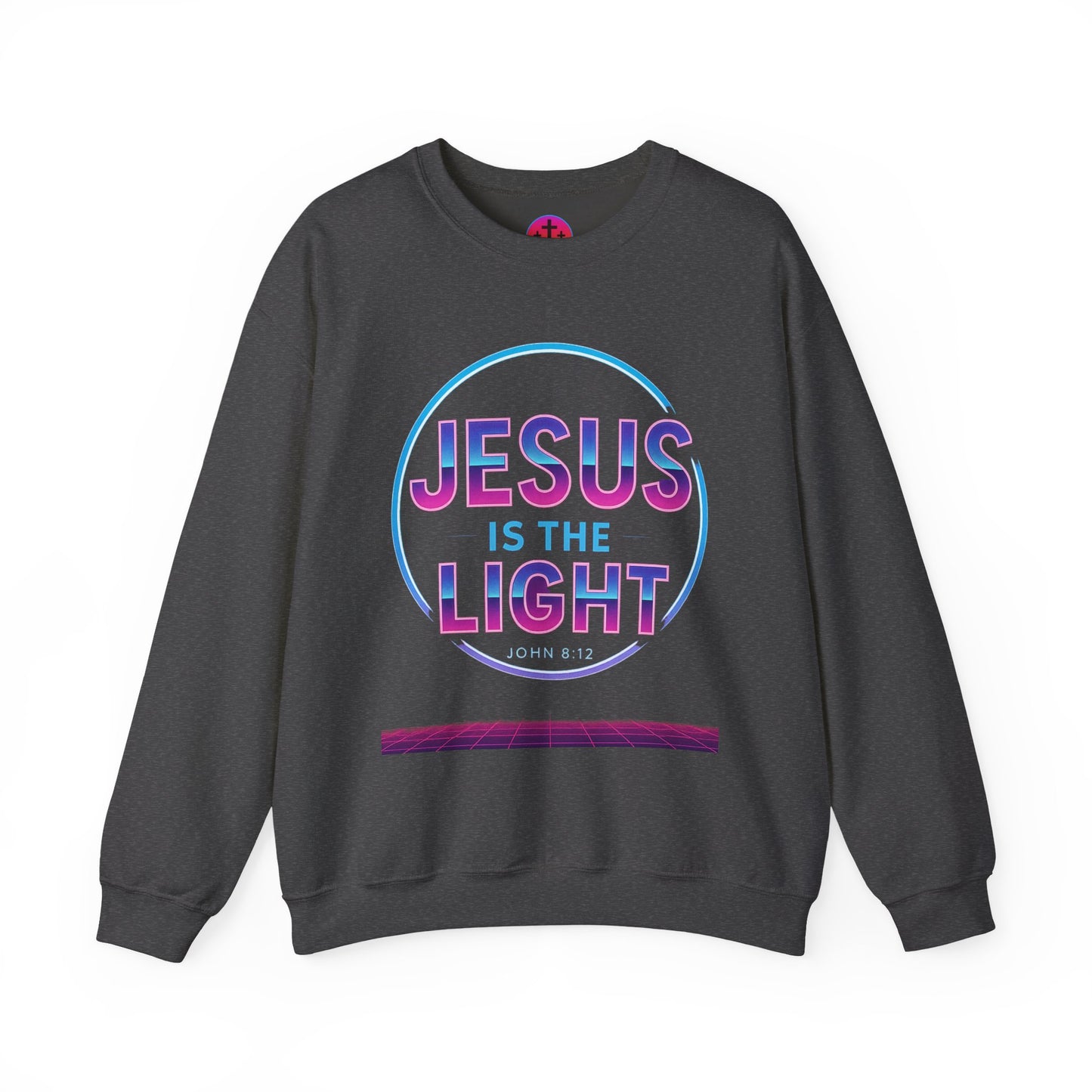 Inspirational Crewneck Sweatshirt - Jesus is the Light, Faith Apparel, Christian Gift, Cozy Everyday Wear, Religious Hoodie, Winter Warmth