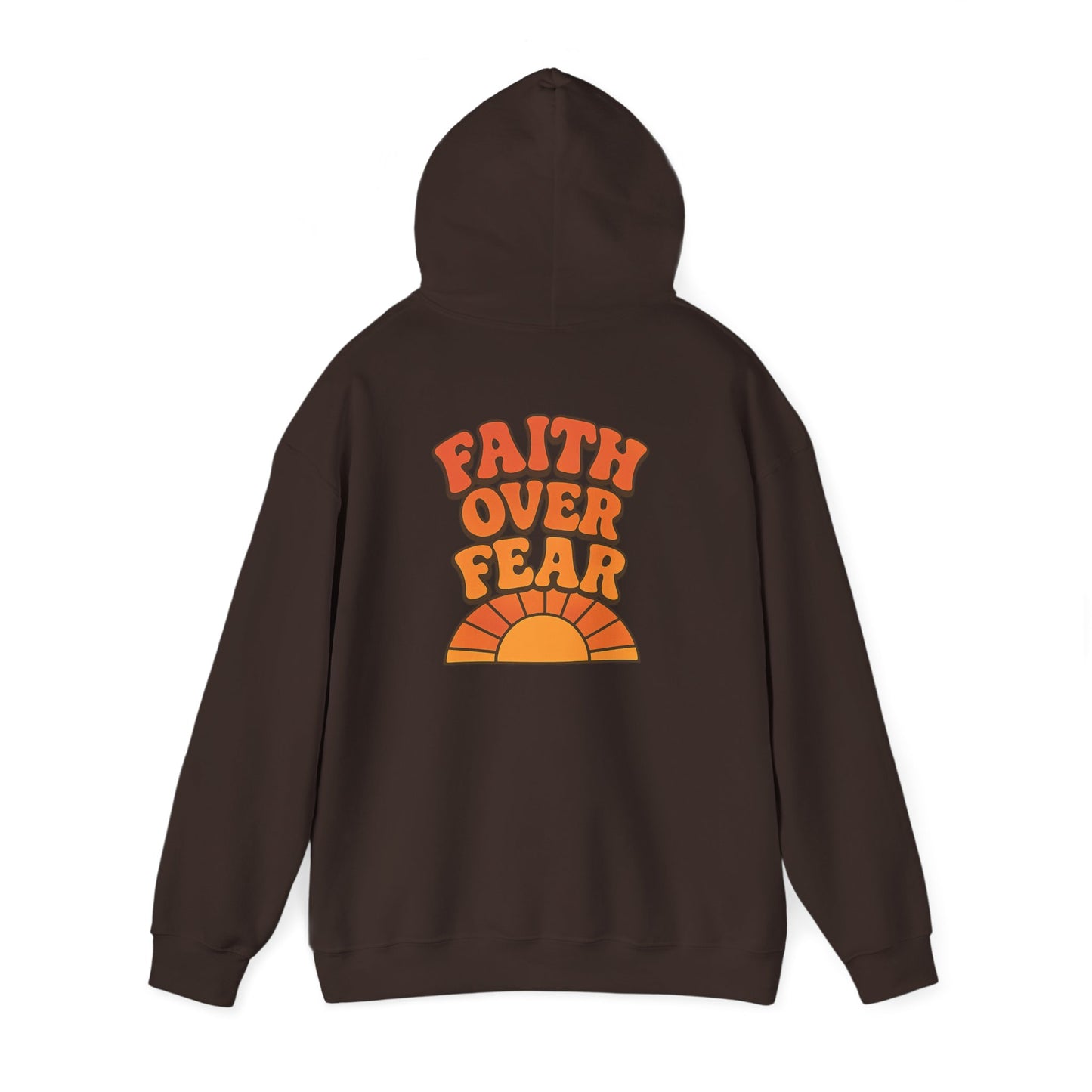 Faith Over Fear Hooded Sweatshirt | Cozy Unisex Hoodie for Comfort & Inspiration | Great for Gifting, Relaxation, Everyday Wear
