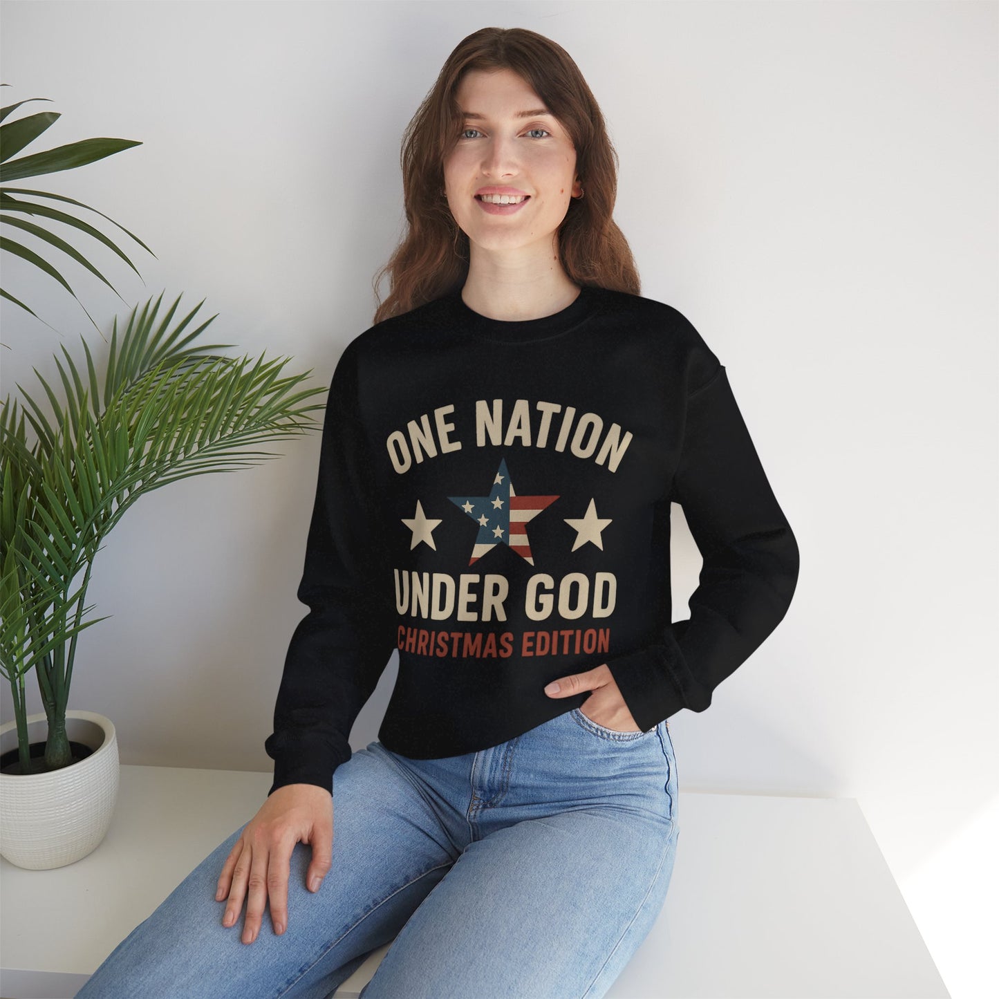 Christmas Collection- One Nation Under God Sweater