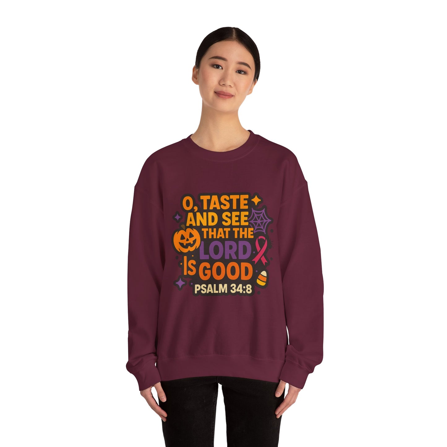Cozy Fall Faith Sweatshirt - Halloween, Christian, Inspirational, Comfortable Crewneck for Autumn Gatherings