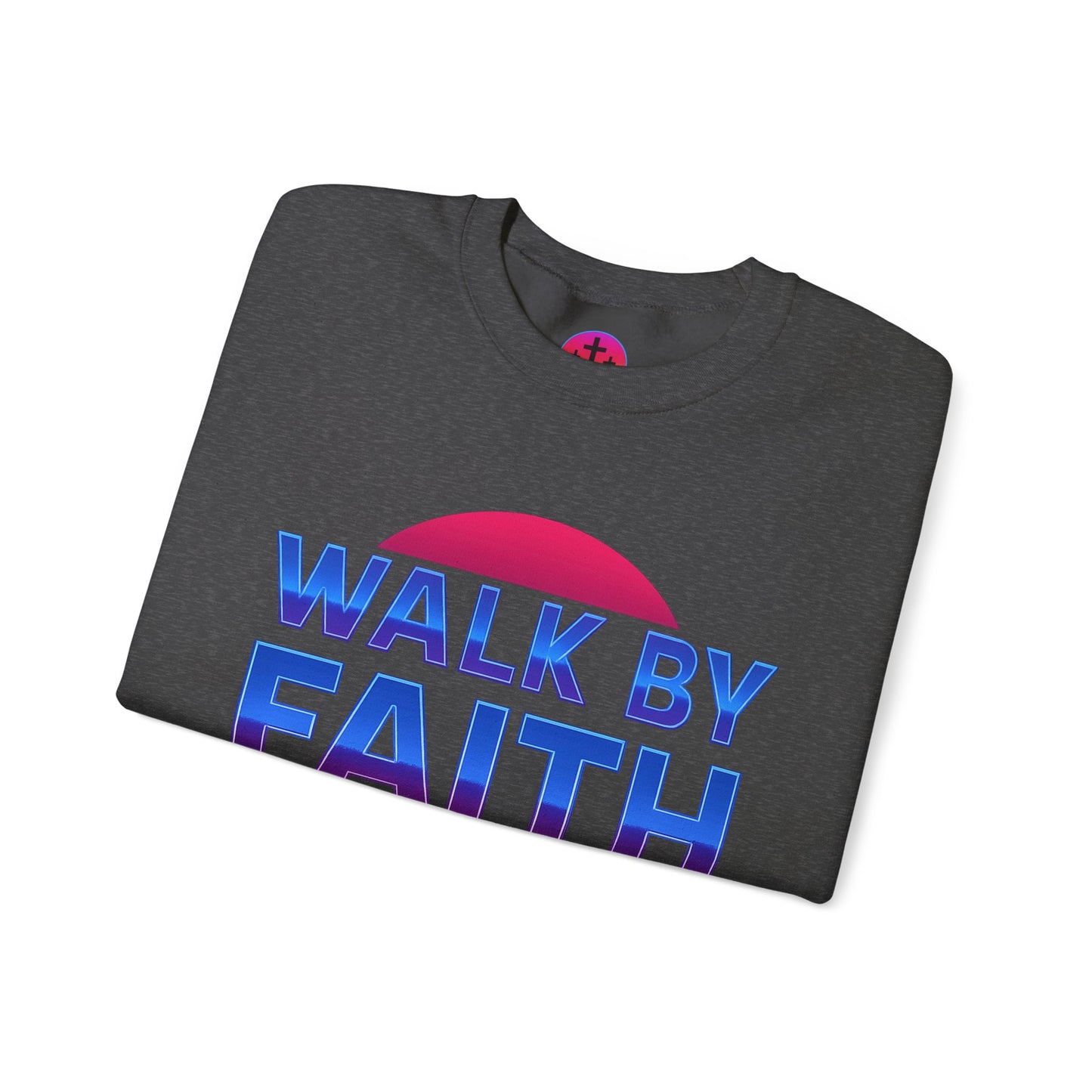 Faith-Inspired Crewneck Sweatshirt for Comfort & Style | Walk by Faith Gift, Unisex Apparel, Cozy Sweatshirt, Inspirational Fashion
