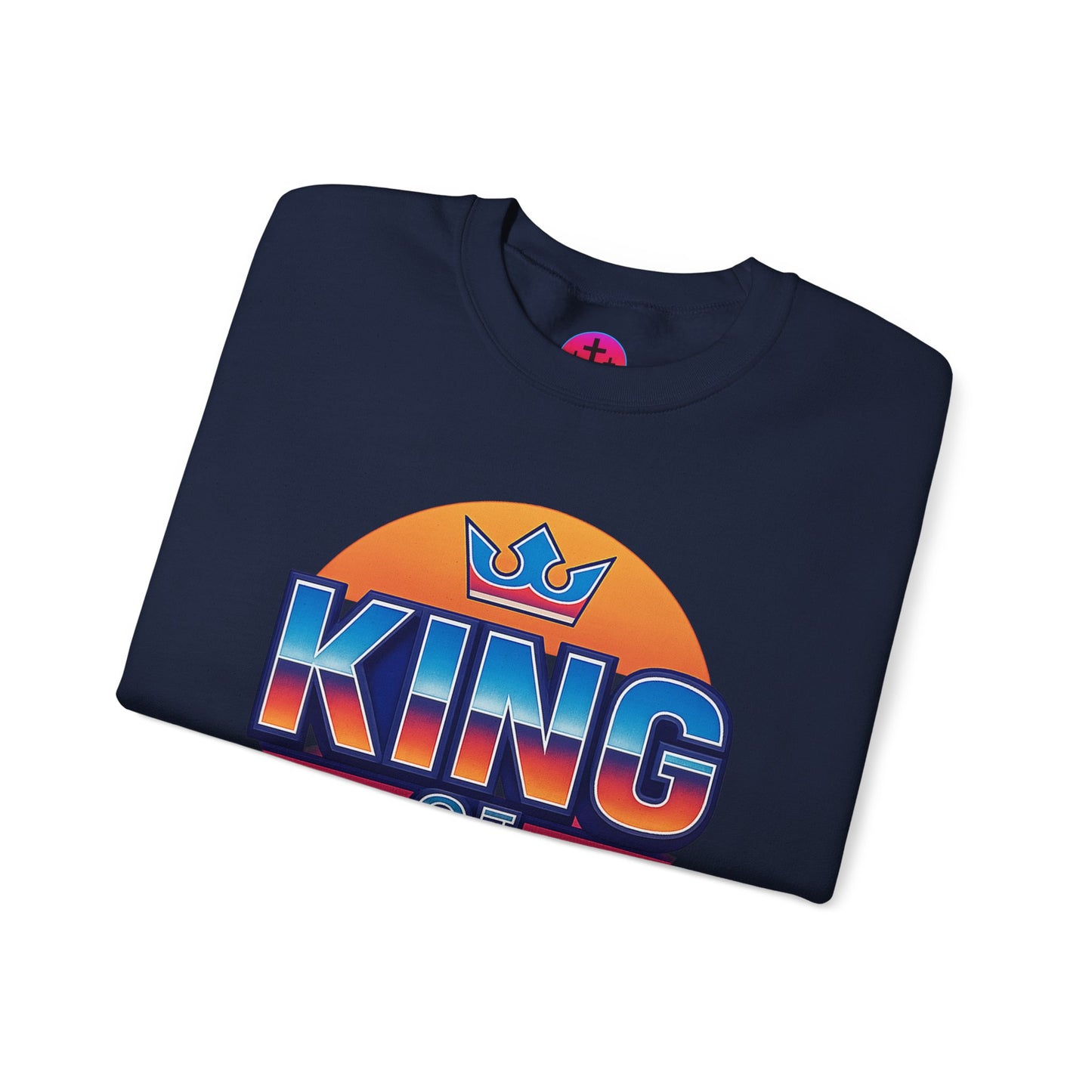 Retro King of Kings Sweatshirt, Cozy Crewneck, Unisex Apparel, Inspirational Gift, Perfect for Holidays, Trendy Streetwear