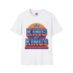 Retro King of Kings Unisex T-Shirt, Vintage Graphic Tee, Fashionable Casual Wear, Birthday Gift, Everyday Comfort, Faith-Inspired Apparel