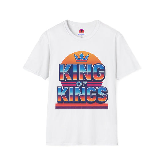 Retro King of Kings Unisex T-Shirt, Vintage Graphic Tee, Fashionable Casual Wear, Birthday Gift, Everyday Comfort, Faith-Inspired Apparel