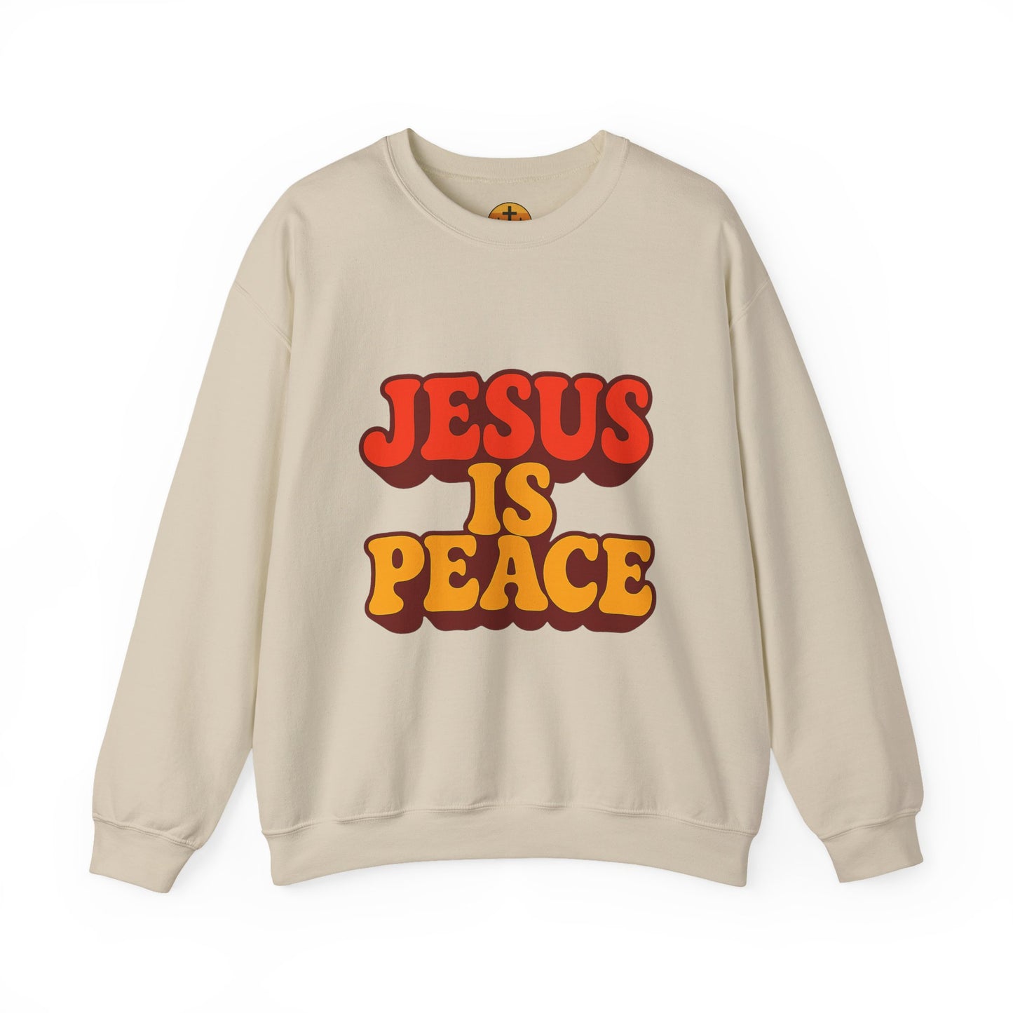 Jesus is Peace Crewneck Sweatshirt, Comfortable Unisex Pullover, Faith-Based Gift, Cozy Casual Wear, Perfect for Church or Family Gatherings