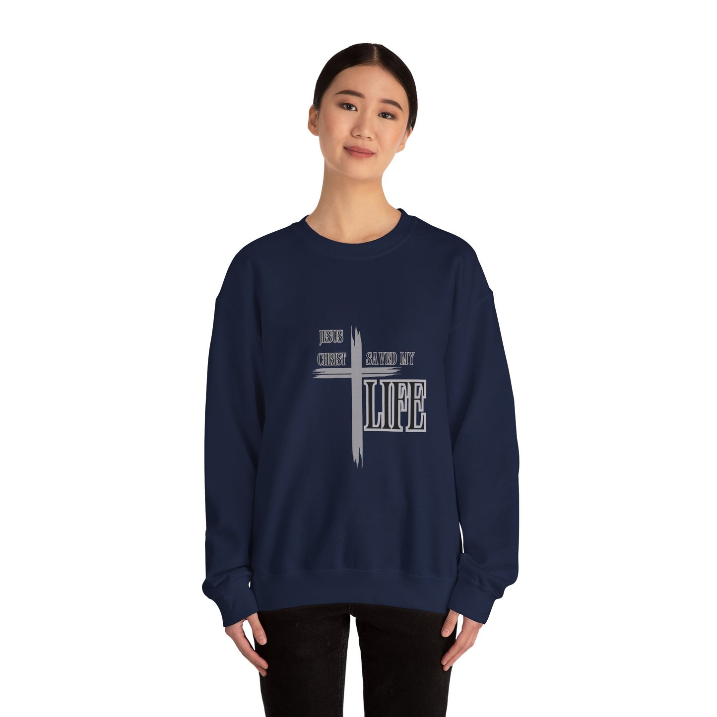 Christian Sweatshirt Jesus Saved Me Life