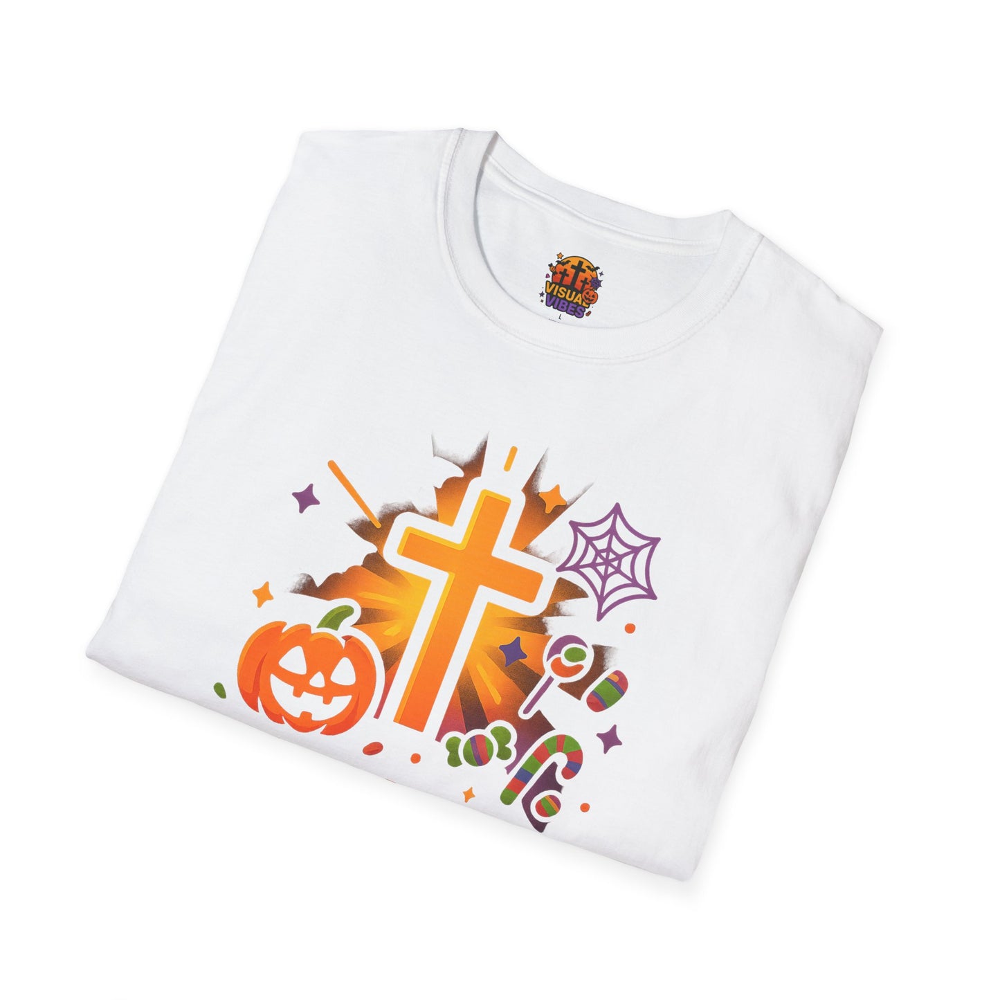 Halloween Themed Unisex T-Shirt, Spooky Fall Fashion, Cute Halloween Tee, Christian Faith Shirt, Gift for Halloween Lovers