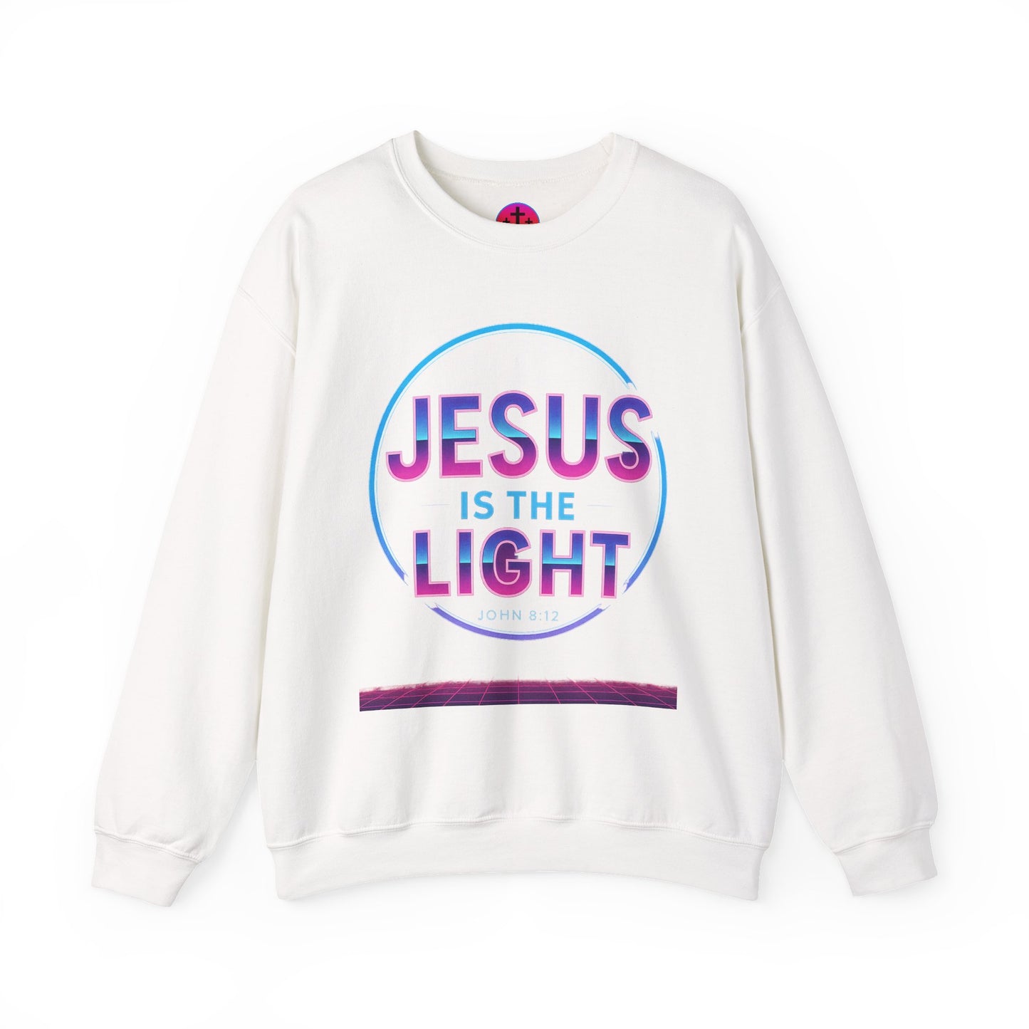 Inspirational Crewneck Sweatshirt - Jesus is the Light, Faith Apparel, Christian Gift, Cozy Everyday Wear, Religious Hoodie, Winter Warmth