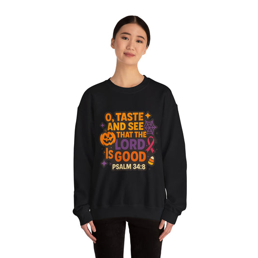 Cozy Fall Faith Sweatshirt - Halloween, Christian, Inspirational, Comfortable Crewneck for Autumn Gatherings