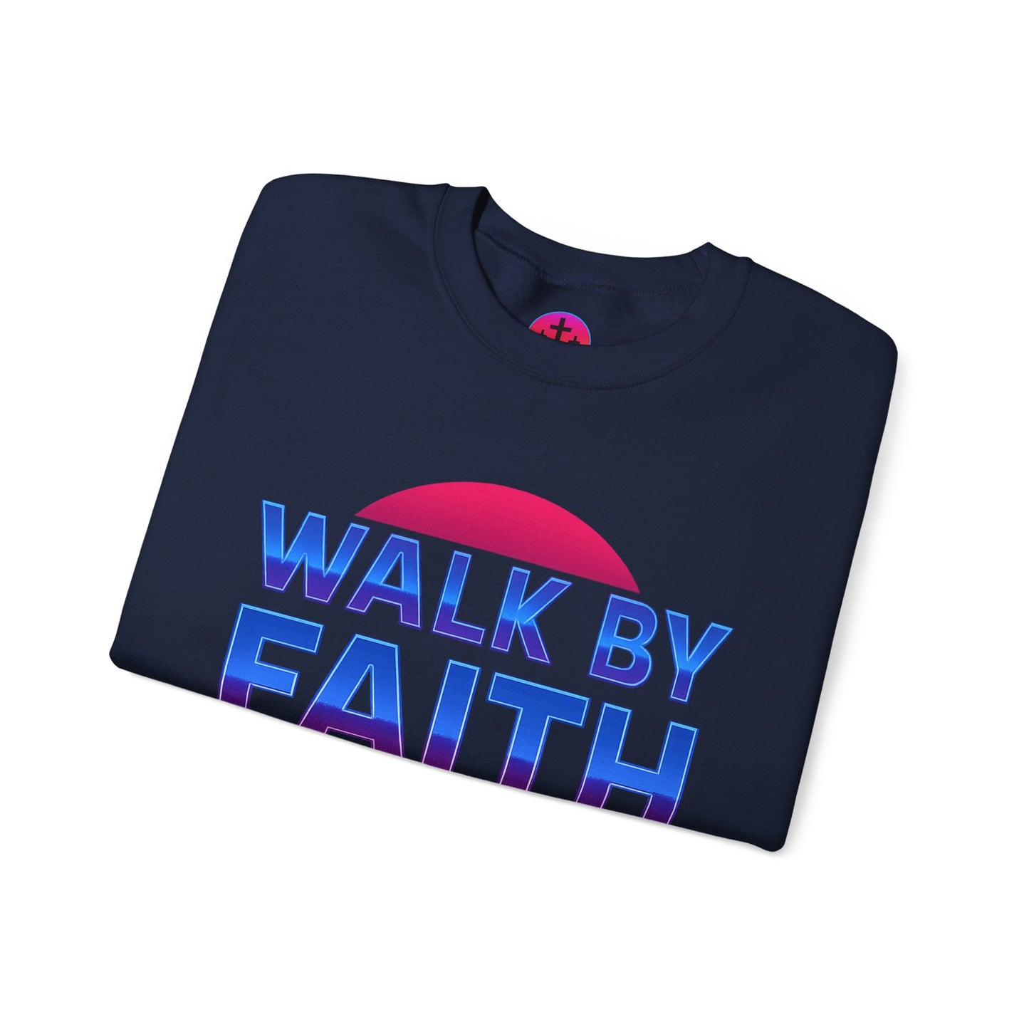Faith-Inspired Crewneck Sweatshirt for Comfort & Style | Walk by Faith Gift, Unisex Apparel, Cozy Sweatshirt, Inspirational Fashion