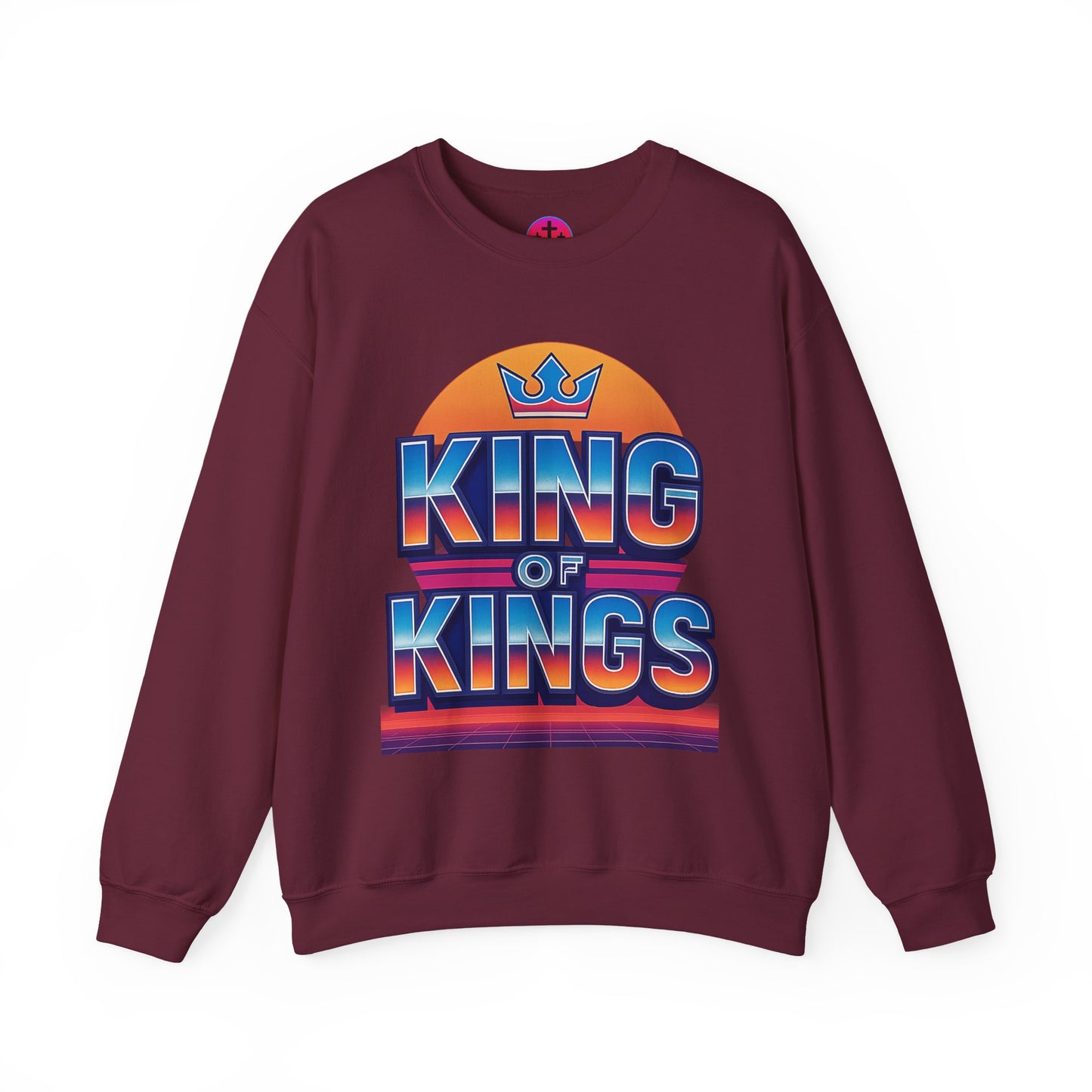 Retro King of Kings Sweatshirt, Cozy Crewneck, Unisex Apparel, Inspirational Gift, Perfect for Holidays, Trendy Streetwear