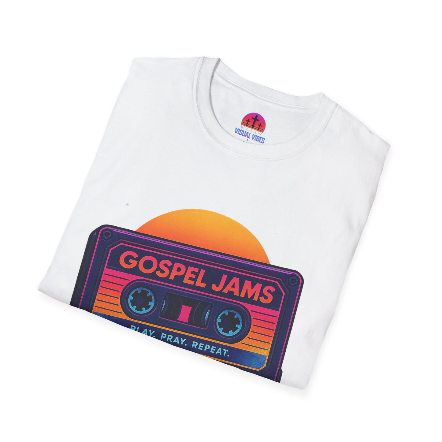Retro Gospel Jams T-Shirt | Vintage Music Tee, Unisex Gift, 80s Nostalgia, Classic Style, Play Repeat Shirt