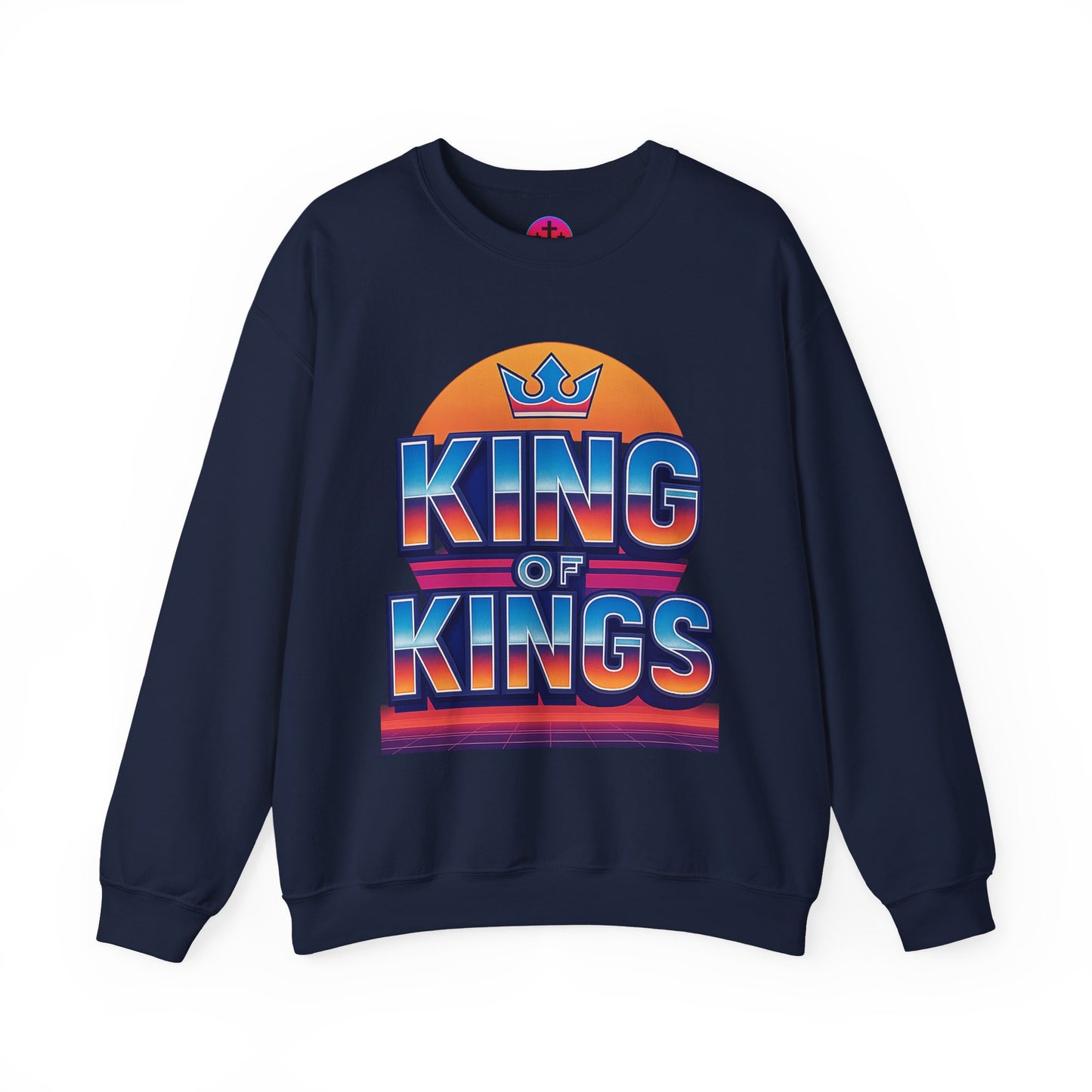 Retro King of Kings Sweatshirt, Cozy Crewneck, Unisex Apparel, Inspirational Gift, Perfect for Holidays, Trendy Streetwear