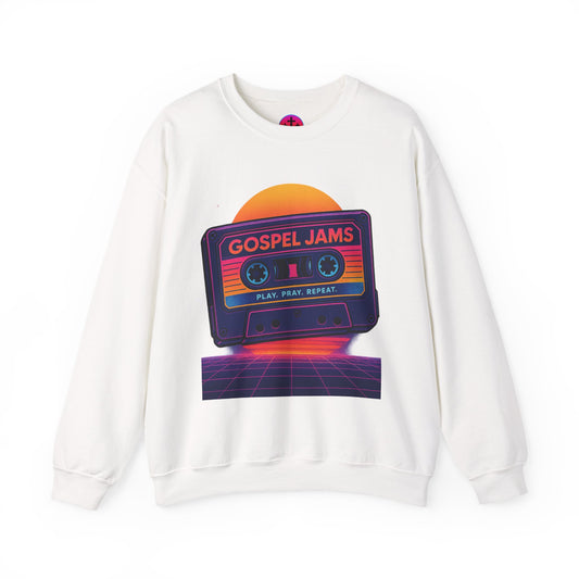 Retro Gospel Jams Sweatshirt, Cozy Crewneck, Unisex Pullover, Vintage Music Gift, Perfect for Casual Wear, Playlist Lover Sweatshirt